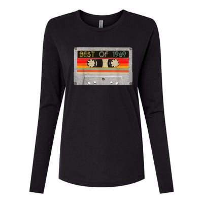 Best Of 1969 54th Birthday Gift Cassette Tape Vintage Womens Cotton Relaxed Long Sleeve T-Shirt