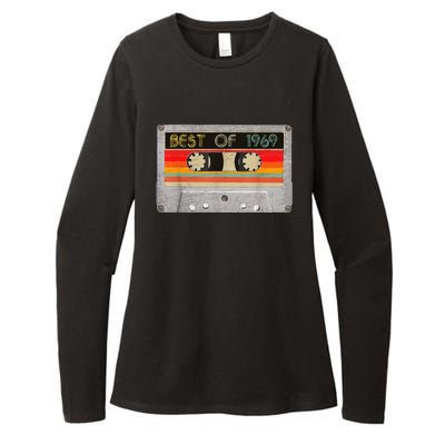 Best Of 1969 54th Birthday Gift Cassette Tape Vintage Womens CVC Long Sleeve Shirt