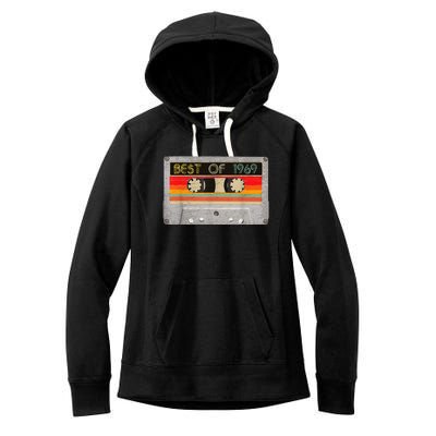 Best Of 1969 54th Birthday Gift Cassette Tape Vintage Women's Fleece Hoodie