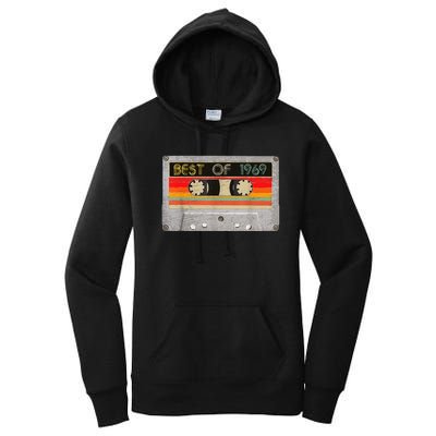 Best Of 1969 54th Birthday Gift Cassette Tape Vintage Women's Pullover Hoodie