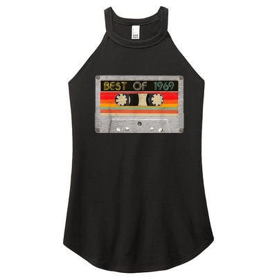 Best Of 1969 54th Birthday Gift Cassette Tape Vintage Women's Perfect Tri Rocker Tank