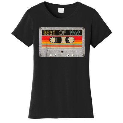 Best Of 1969 54th Birthday Gift Cassette Tape Vintage Women's T-Shirt