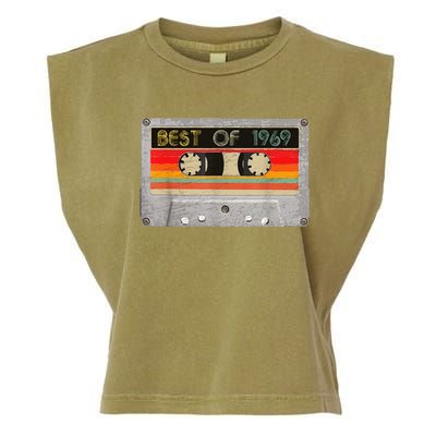 Best Of 1969 54th Birthday Gift Cassette Tape Vintage Garment-Dyed Women's Muscle Tee