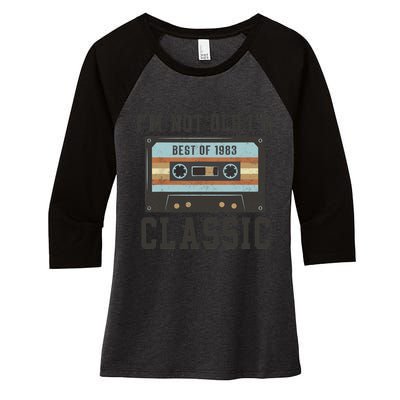 Best Of 1983 40th Birthday Gifts BDay 40 Birthday Women's Tri-Blend 3/4-Sleeve Raglan Shirt