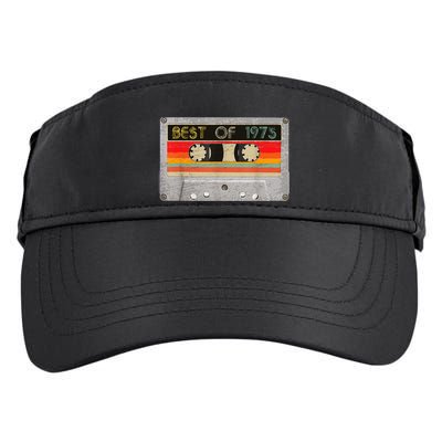 Best Of 1975 48th Birthday Gift Cassette Tape Vintage Adult Drive Performance Visor