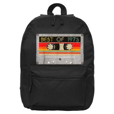 Best Of 1975 48th Birthday Gift Cassette Tape Vintage 16 in Basic Backpack