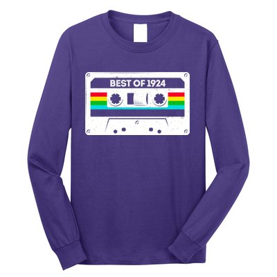 Best Of 1924 Retro 100th Birthday Mixtape Long Sleeve Shirt