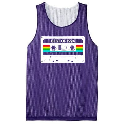 Best Of 1924 Retro 100th Birthday Mixtape Mesh Reversible Basketball Jersey Tank