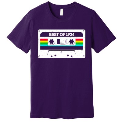 Best Of 1924 Retro 100th Birthday Mixtape Premium T-Shirt