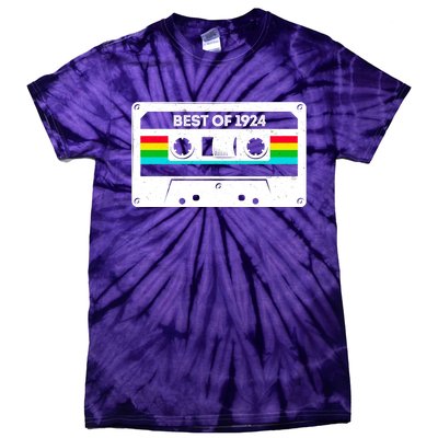 Best Of 1924 Retro 100th Birthday Mixtape Tie-Dye T-Shirt