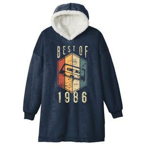 Best Of 1986 36 Year Old Gifts Cassette Tape 36th Birthday Hooded Wearable Blanket