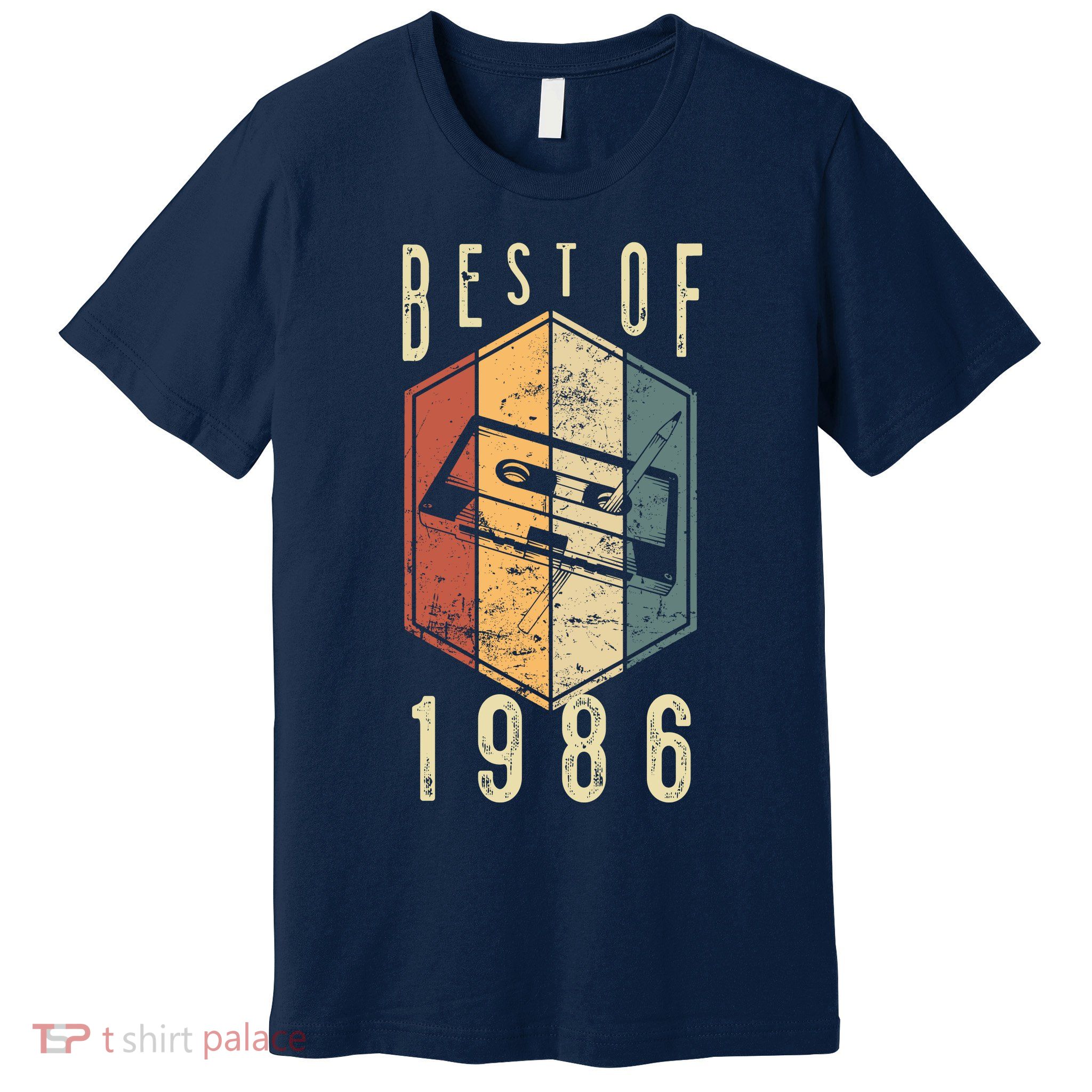 Best Of 1986 36 Year Old Gifts Cassette Tape 36th Birthday Premium T-Shirt