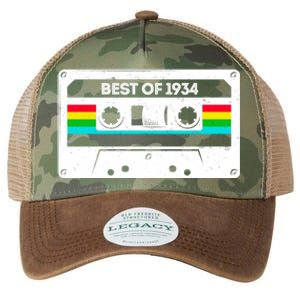 Best Of 1934 Retro 90th Birthday Mixtape Legacy Tie Dye Trucker Hat