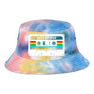 Best Of 1934 Retro 90th Birthday Mixtape Tie Dye Newport Bucket Hat