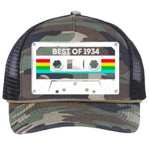 Best Of 1934 Retro 90th Birthday Mixtape Retro Rope Trucker Hat Cap