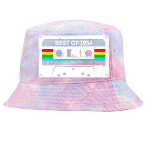 Best Of 1934 Retro 90th Birthday Mixtape Tie-Dyed Bucket Hat