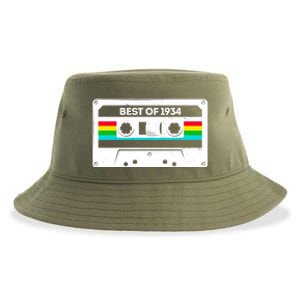 Best Of 1934 Retro 90th Birthday Mixtape Sustainable Bucket Hat