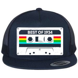 Best Of 1934 Retro 90th Birthday Mixtape Flat Bill Trucker Hat