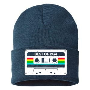 Best Of 1934 Retro 90th Birthday Mixtape Sustainable Knit Beanie