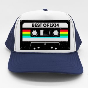 Best Of 1934 Retro 90th Birthday Mixtape Trucker Hat