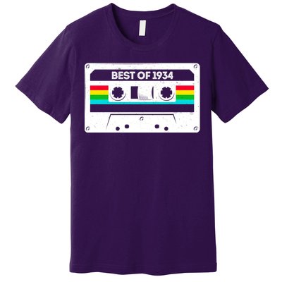 Best Of 1934 Retro 90th Birthday Mixtape Premium T-Shirt