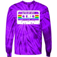 Best Of 1934 Retro 90th Birthday Mixtape Tie-Dye Long Sleeve Shirt