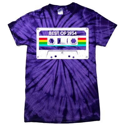 Best Of 1934 Retro 90th Birthday Mixtape Tie-Dye T-Shirt