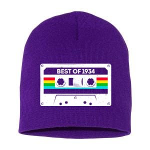 Best Of 1934 Retro 90th Birthday Mixtape Short Acrylic Beanie