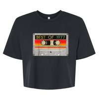 Best Of 1977 46th Birthday Gift Cassette Tape Vintage Bella+Canvas Jersey Crop Tee