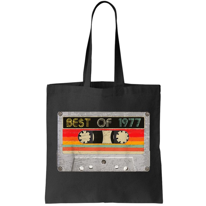 Best Of 1977 46th Birthday Gift Cassette Tape Vintage Tote Bag