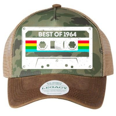 Best Of 1964 Retro 60th Birthday Mixtape Legacy Tie Dye Trucker Hat