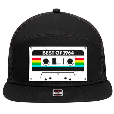 Best Of 1964 Retro 60th Birthday Mixtape 7 Panel Mesh Trucker Snapback Hat