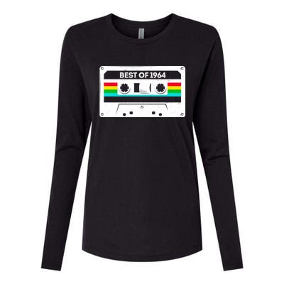 Best Of 1964 Retro 60th Birthday Mixtape Womens Cotton Relaxed Long Sleeve T-Shirt