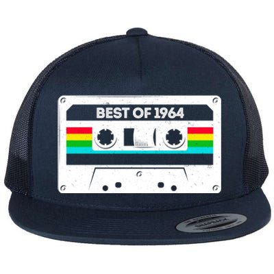 Best Of 1964 Retro 60th Birthday Mixtape Flat Bill Trucker Hat