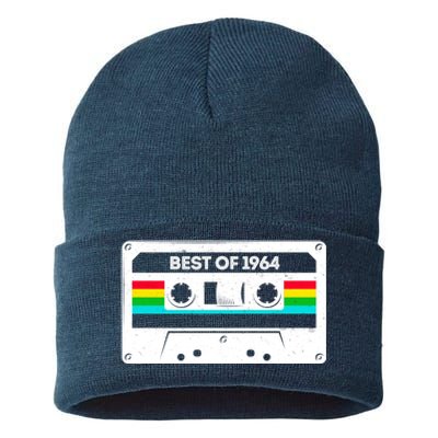 Best Of 1964 Retro 60th Birthday Mixtape Sustainable Knit Beanie