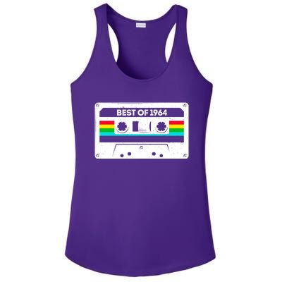 Best Of 1964 Retro 60th Birthday Mixtape Ladies PosiCharge Competitor Racerback Tank