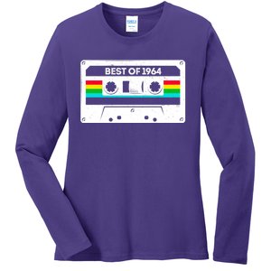 Best Of 1964 Retro 60th Birthday Mixtape Ladies Long Sleeve Shirt