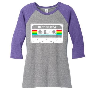 Best Of 1964 Retro 60th Birthday Mixtape Women's Tri-Blend 3/4-Sleeve Raglan Shirt