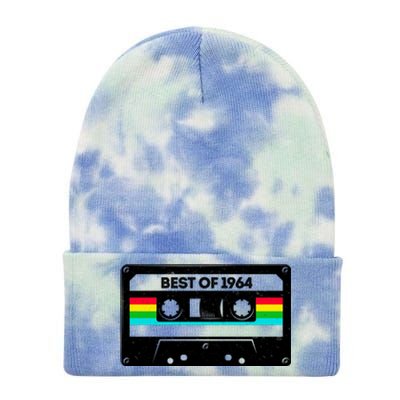 Best Of 1964 Retro 60th Birthday Mixtape Tie Dye 12in Knit Beanie