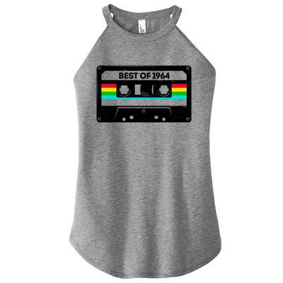 Best Of 1964 Retro 60th Birthday Mixtape Women’s Perfect Tri Rocker Tank