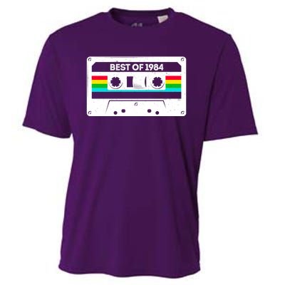 Best Of 1984 Retro 40th Birthday Mixtape Cooling Performance Crew T-Shirt