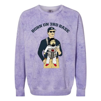 Born On 3rd Base Colorblast Crewneck Sweatshirt