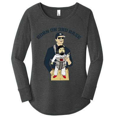 Born On 3rd Base Women's Perfect Tri Tunic Long Sleeve Shirt