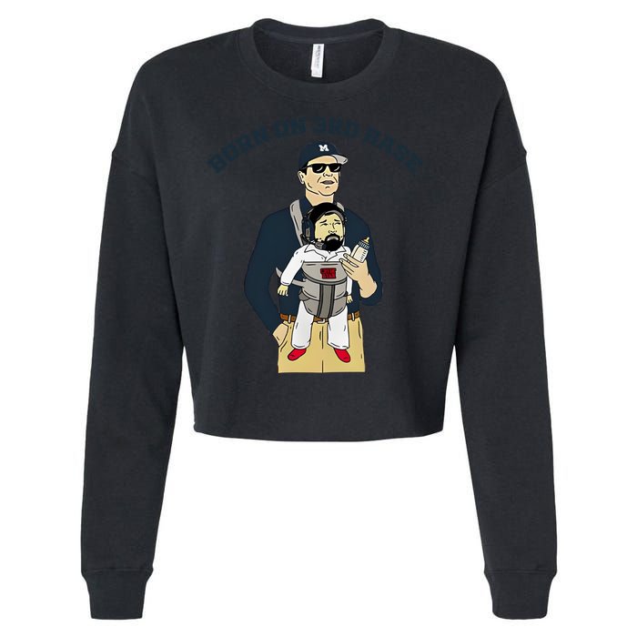 Born On 3rd Base Cropped Pullover Crew