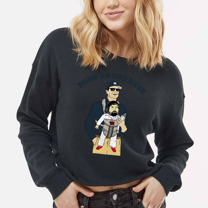 Born On 3rd Base Cropped Pullover Crew