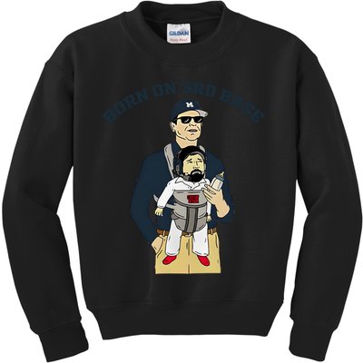 Born On 3rd Base Kids Sweatshirt