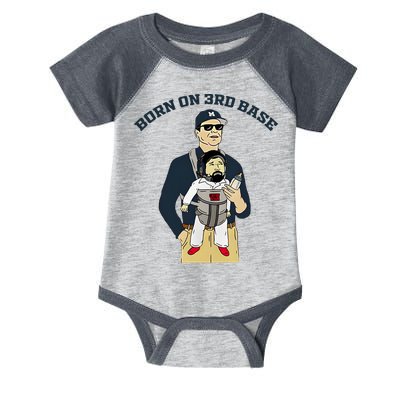 Born On 3rd Base Infant Baby Jersey Bodysuit