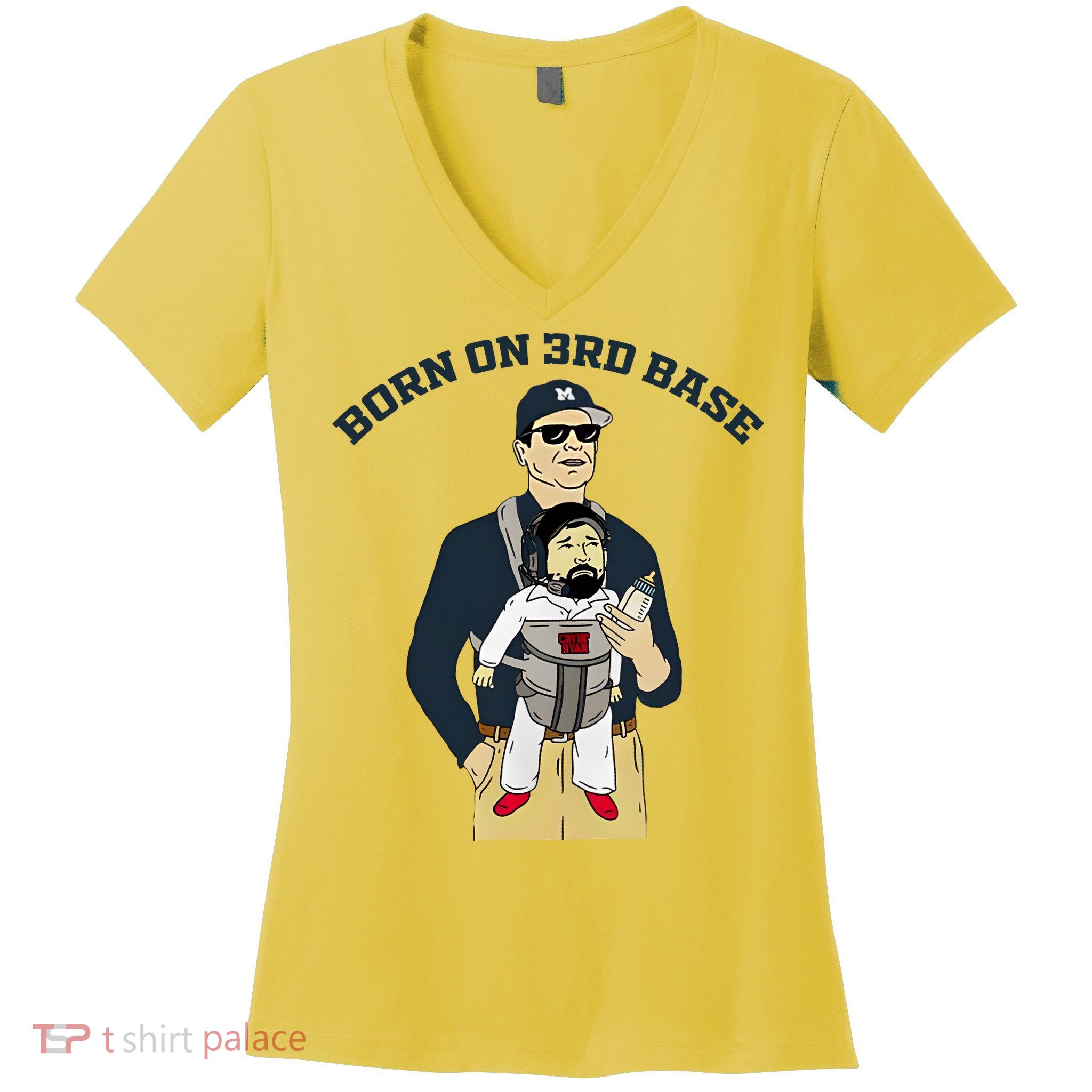 Born On 3rd Base Women's V-Neck T-Shirt