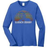 Barack Obama 44th Usa President Vintage Gift Ladies Long Sleeve Shirt