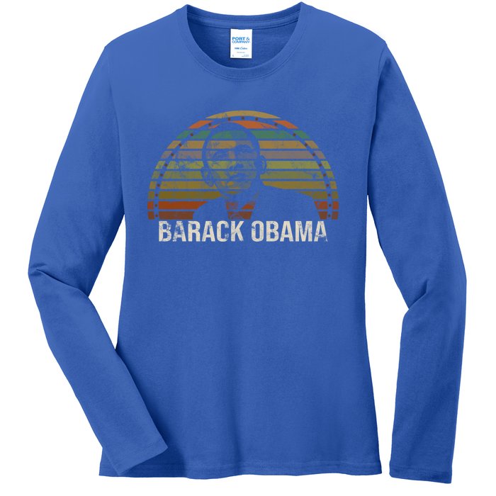 Barack Obama 44th Usa President Vintage Gift Ladies Long Sleeve Shirt